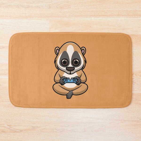 Item preview, cute slow loris playing game cartoon illustration designed and sold by cubbone.
