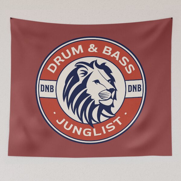 Item preview, DRUM & BASS  -  Lifesaver Lion (Red)  designed and sold by Discothreadz.