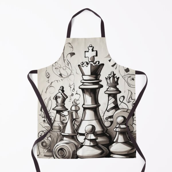 Item preview, #2 "Sketch Doodle Chess: A Stunning Chess Themed Silhouette Design" designed and sold by CyberCollective.