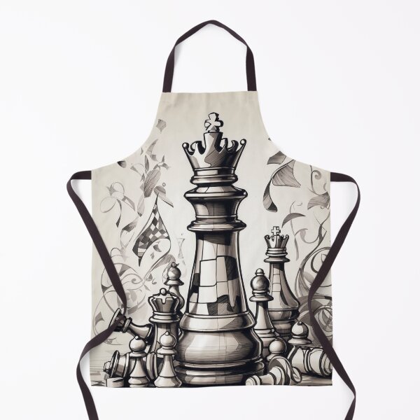 Item preview, #3 "Sketch Doodle Chess: A Stunning Chess Themed Silhouette Design" designed and sold by CyberCollective.