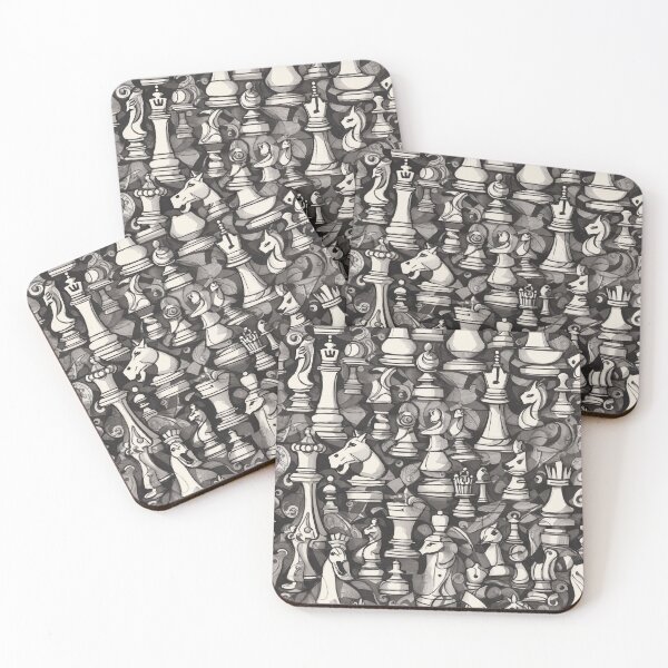 Item preview, #4 "Sketch Doodle Chess: A Stunning Chess Themed Silhouette Design" designed and sold by CyberCollective.
