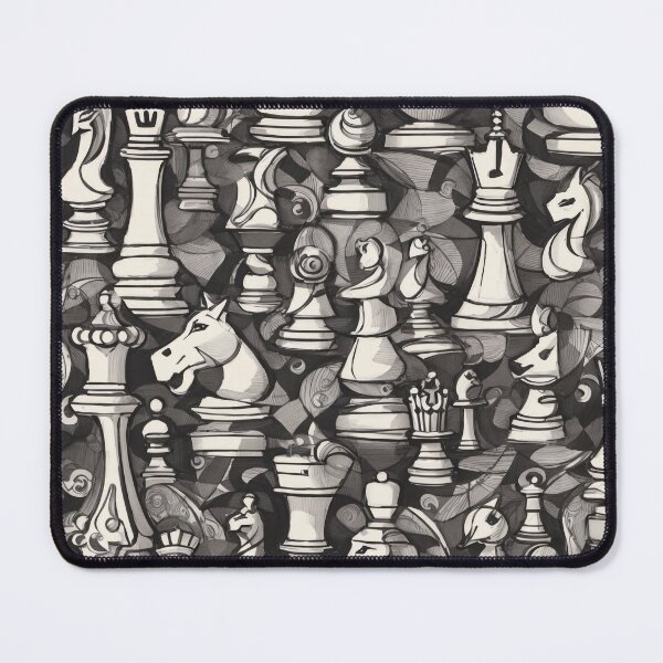 Item preview, #4 "Sketch Doodle Chess: A Stunning Chess Themed Silhouette Design" designed and sold by CyberCollective.
