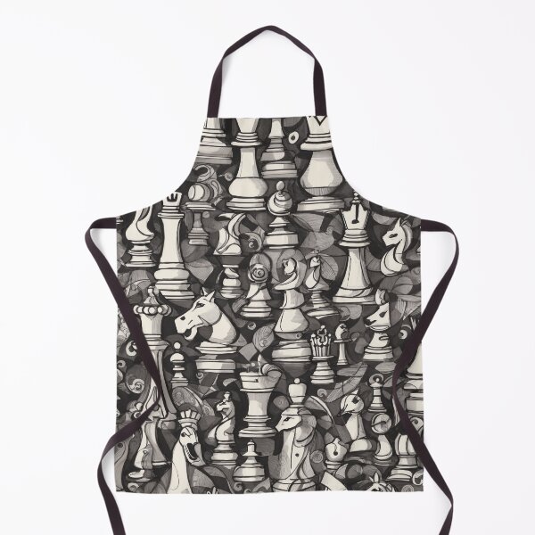 Item preview, #4 "Sketch Doodle Chess: A Stunning Chess Themed Silhouette Design" designed and sold by CyberCollective.