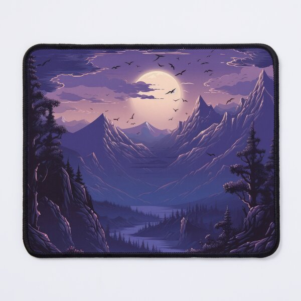 Item preview, Fantasy Dark Mountains Game Wallpaper: Explore an Adventure in Lush Mountains designed and sold by Belltwon.