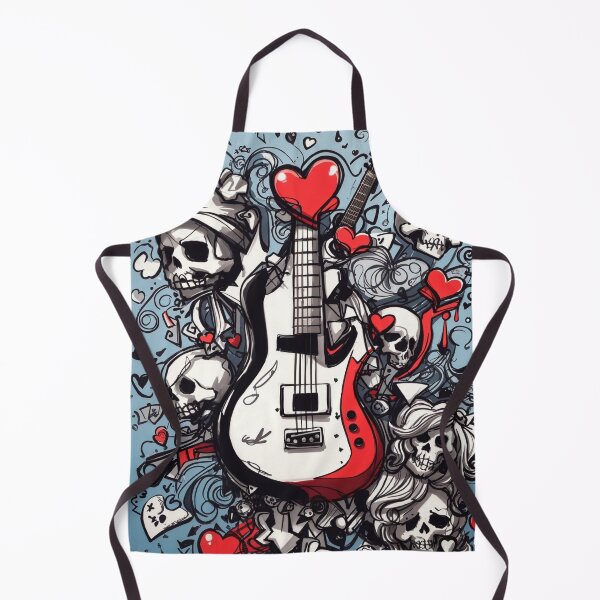 Item preview, #3 "Emo Themed Silhouette Design: Sketch Doodle Guitar Inspiration" designed and sold by CyberCollective.