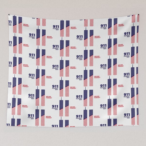 Item preview, twin towers with us flag, never forget, 9 11 us flag, patriot day designed and sold by quanlh.