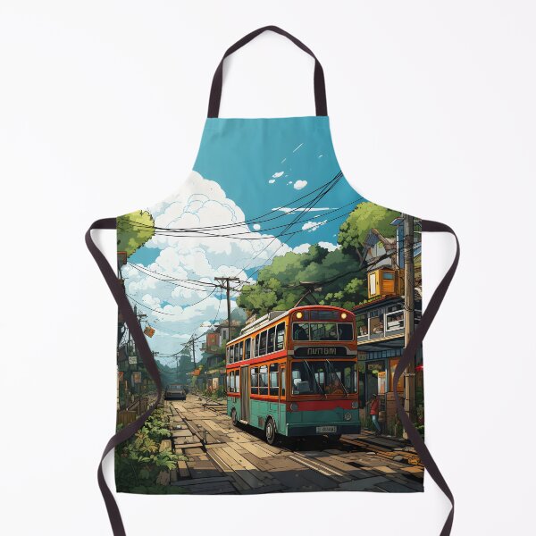 Item preview, A red and green bus drove down the street designed and sold by Nickyayee.