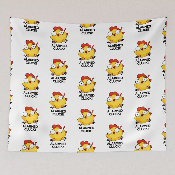 Item preview, Alarmed Cluck Clock Funny Chicken Puns  designed and sold by punnybone.
