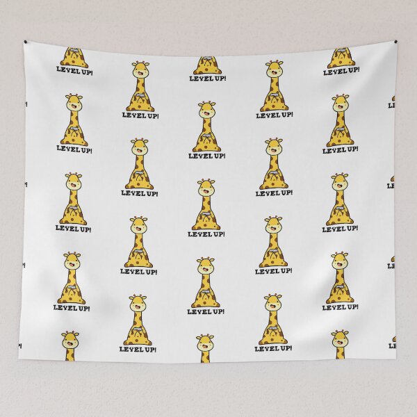 Item preview, Level Up Funny Giraffe Puns  designed and sold by punnybone.