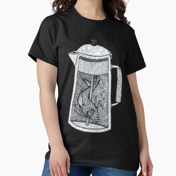 Vista previa del artículo con la obra «Había un pez en la percoladora», diseñado y vendido por hsbhorpg69.