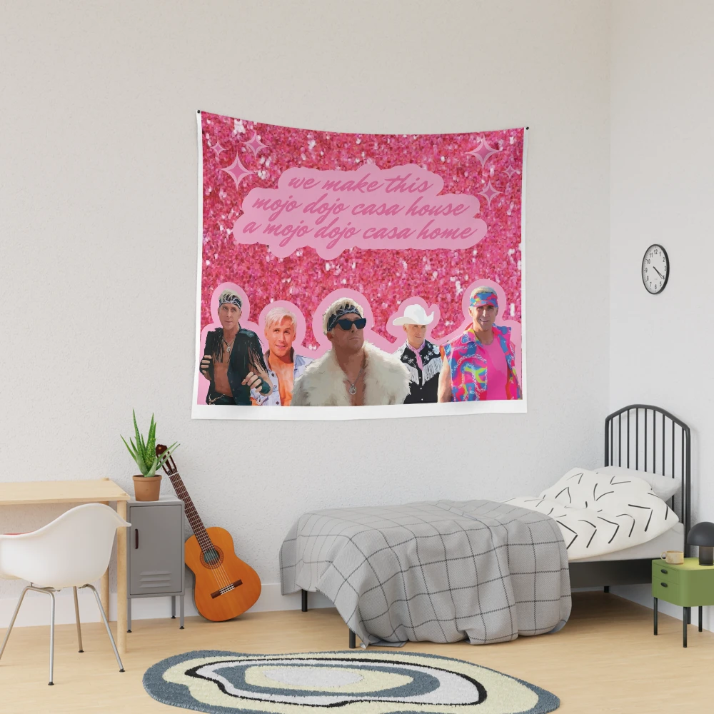 Sinsoledad Welcome To My Mojo Dojo Casa House tapestry Pink We Make This Mojo  Dojo Casa