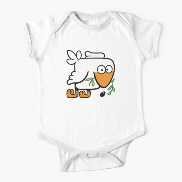 Dove with Olive Branch of Peace Short Sleeve Baby One-Piece