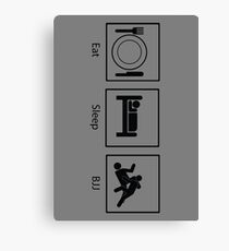 Eat, Sleep, BJJ Canvas Print