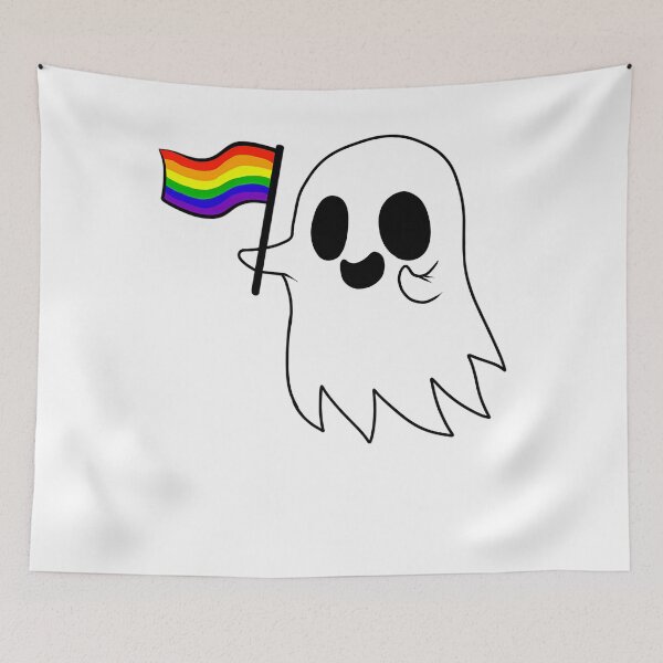 Item preview, Gay Pride Ghost designed and sold by ChicArtyellow.