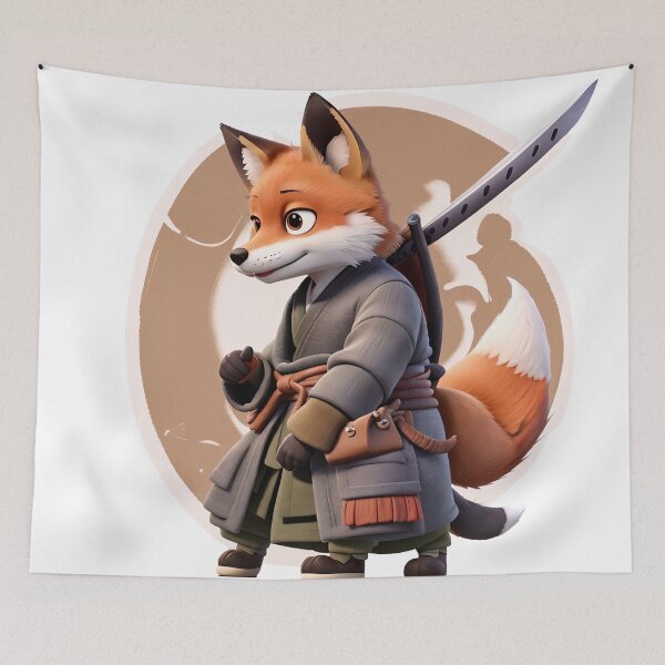 Item preview, samurai fox japanese fox art 3 designed and sold by offline24.