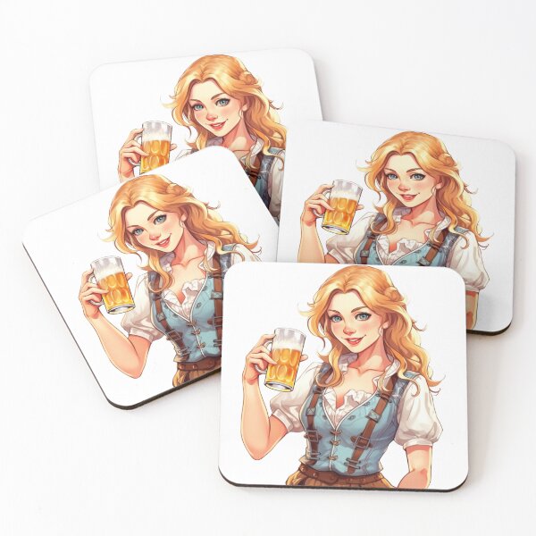 Item preview, German Woman with Beer, Prost designed and sold by Hibiskusmond.