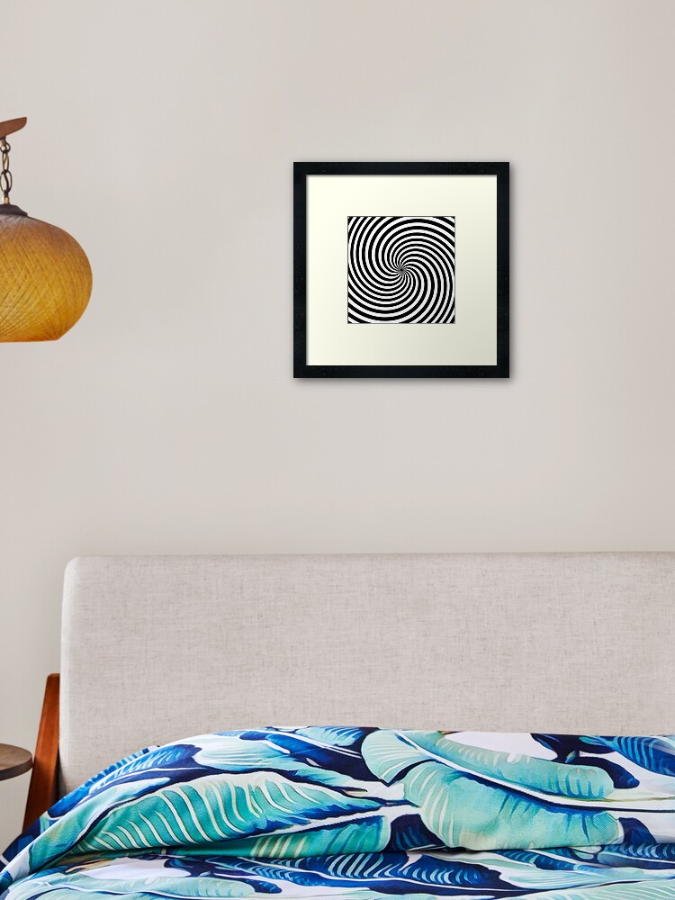 Black And White Op-Art Spiral Art Print for Sale by artsandsoul