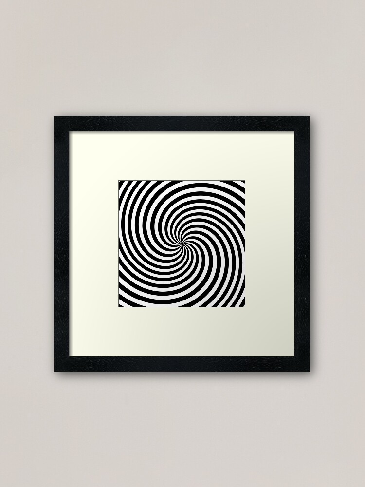 Black And White Op-Art Spiral Art Print for Sale by artsandsoul