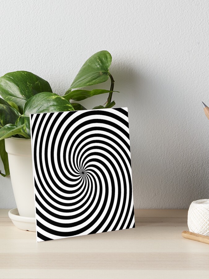 Black And White Op-Art Spiral Art Print for Sale by artsandsoul