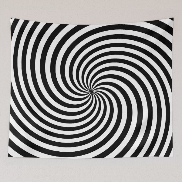 Item preview, Black And White Op-Art Spiral designed and sold by artsandsoul.