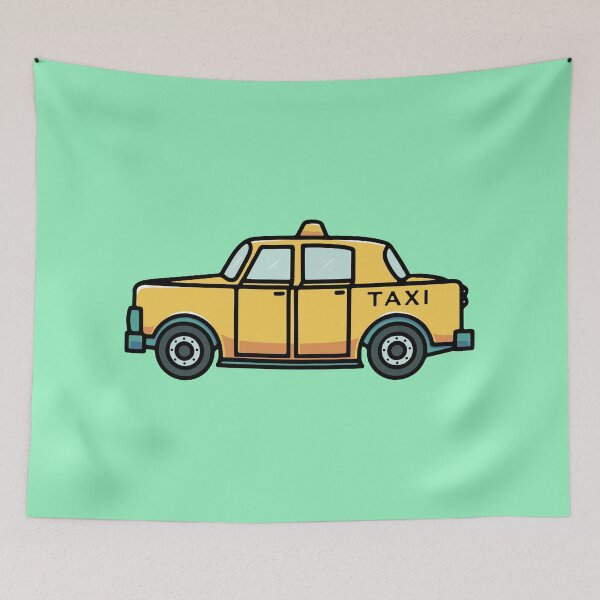 Item preview, Cool Simple Taxi Cartoon Illustration designed and sold by cubbone.