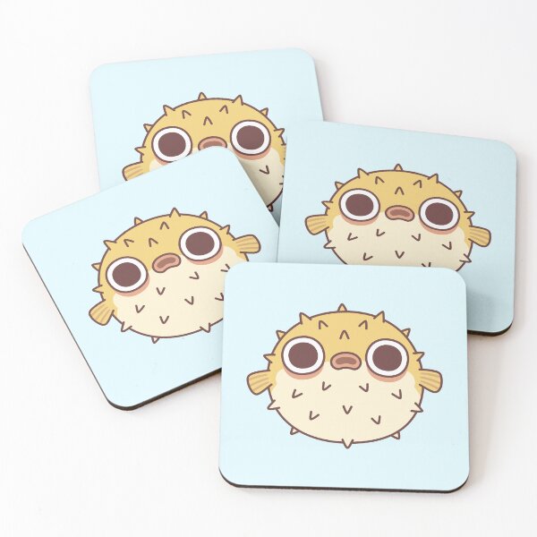 Item preview, Cute Grumpy Puffer Fish designed and sold by rustydoodle.