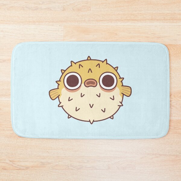 Item preview, Cute Grumpy Puffer Fish designed and sold by rustydoodle.