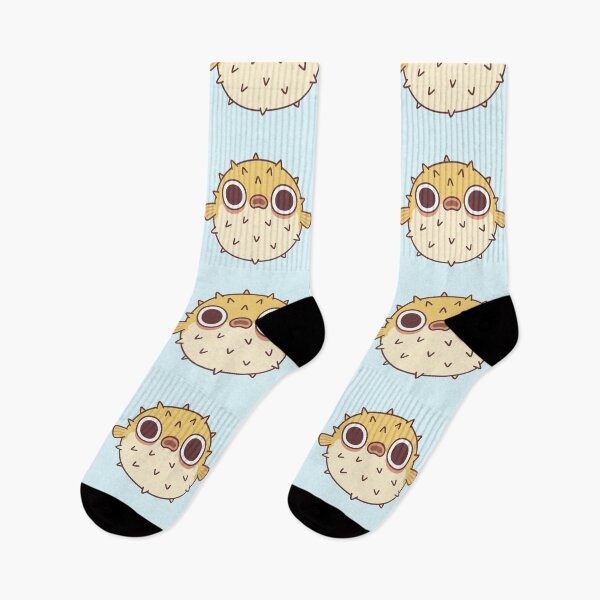 Item preview, Cute Grumpy Puffer Fish designed and sold by rustydoodle.