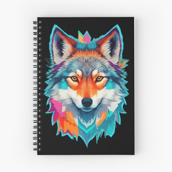 Item preview, Rainbow Wolf Head - Wild Animals designed and sold by Ridiculam Toga.