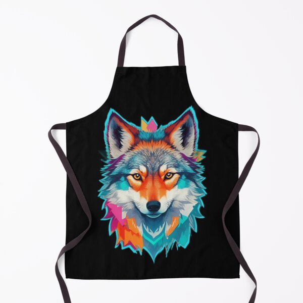 Item preview, Rainbow Wolf Head - Wild Animals designed and sold by Ridiculam Toga.
