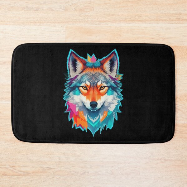 Item preview, Rainbow Wolf Head - Wild Animals designed and sold by Ridiculam Toga.