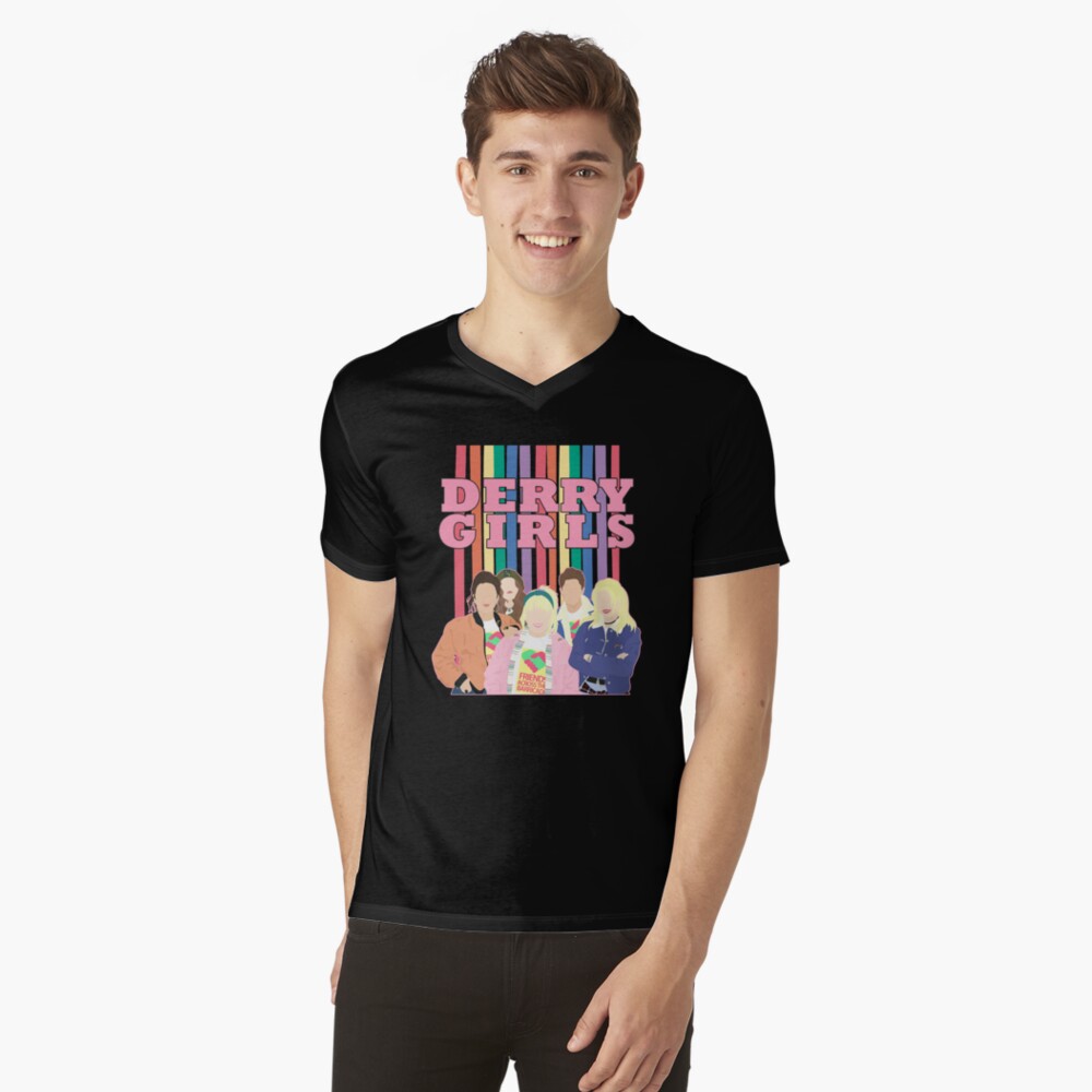 Vista previa del artículo con la obra «Camiseta de cuello en V», diseñado y vendido por cottrell-ceola.