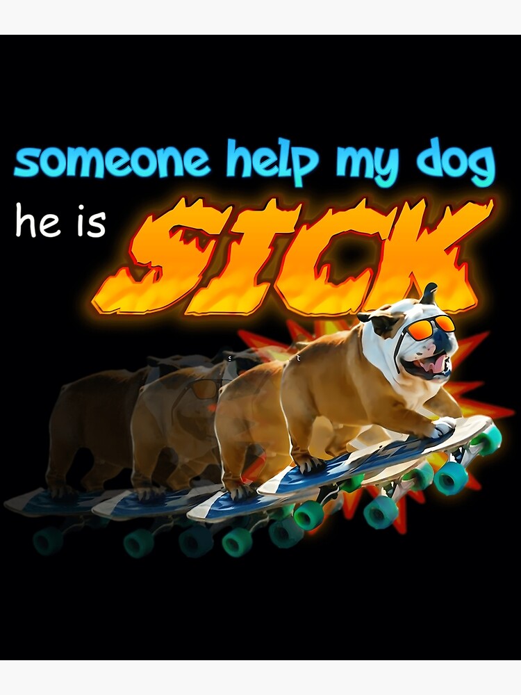 Someone Help My Dog He Is Sick Meme Poster for Sale by