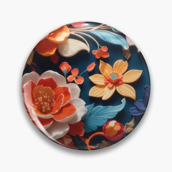 Item preview, Diseño floral vibrante y encantador: flores elegantes en colores vivos designed and sold by CharmingChic.