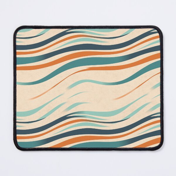 Item preview, Wavy Diagonal Aqua Stripes Abstract Pattern designed and sold by Sturdust.