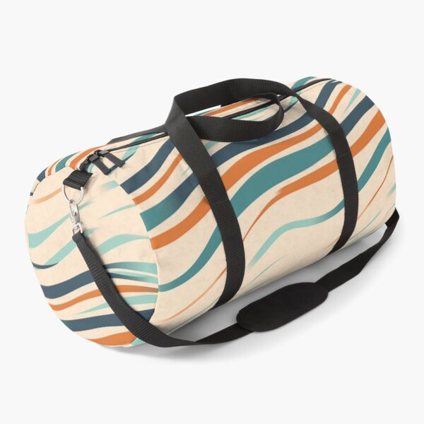 Item preview, Wavy Diagonal Aqua Stripes Abstract Pattern designed and sold by Sturdust.