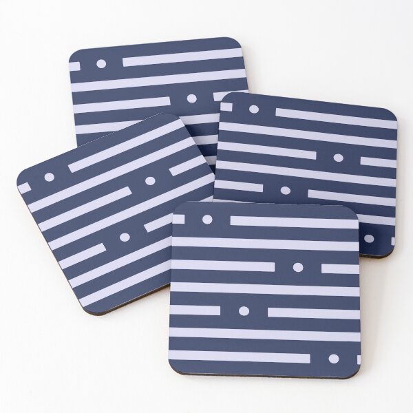 Item preview, Abstract: Dots and dashes: Light Blue On Dark Blue designed and sold by TheScraggyBeard.