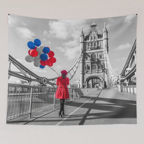 Item preview, Tourist with Colorful Balloons on London Bridge designed and sold by assaf.