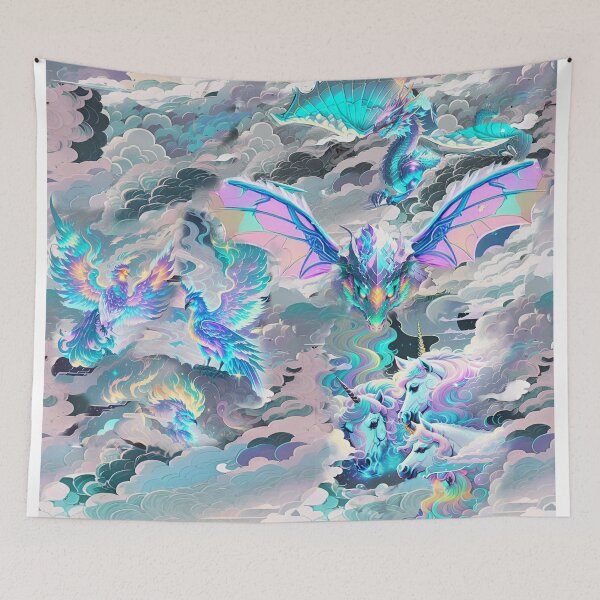 Item preview, phoenixes, dragons, unicorns,  designed and sold by Maria Mihailova.