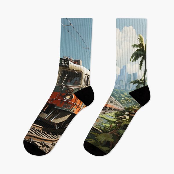 Item preview, a train is traveling through the jungle designed and sold by Nickyayee.