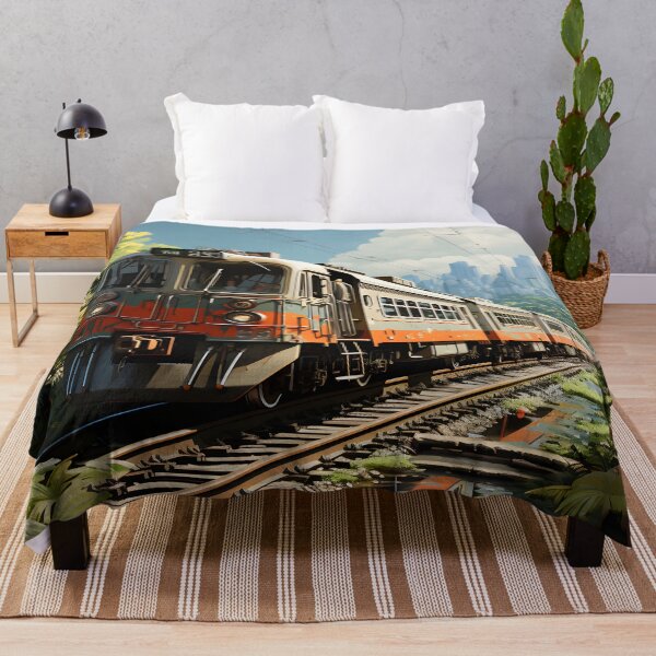 Item preview, a train is traveling through the jungle designed and sold by Nickyayee.