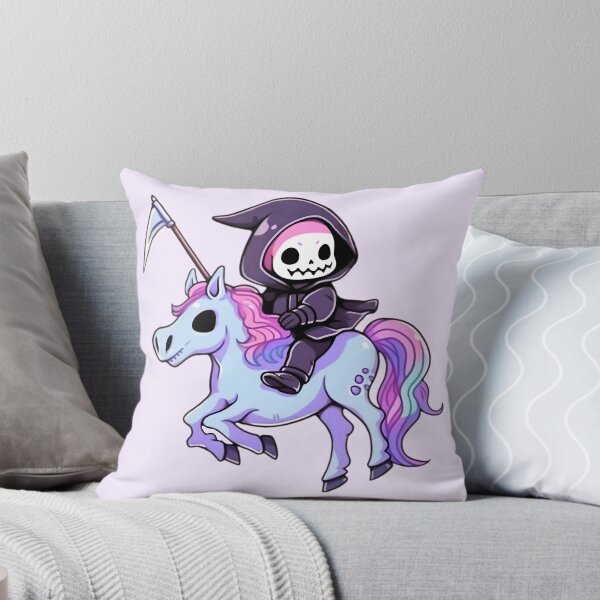 Item preview, Lindo unicornio kawaii con la muerte en colores pastel designed and sold by PastelMagic.