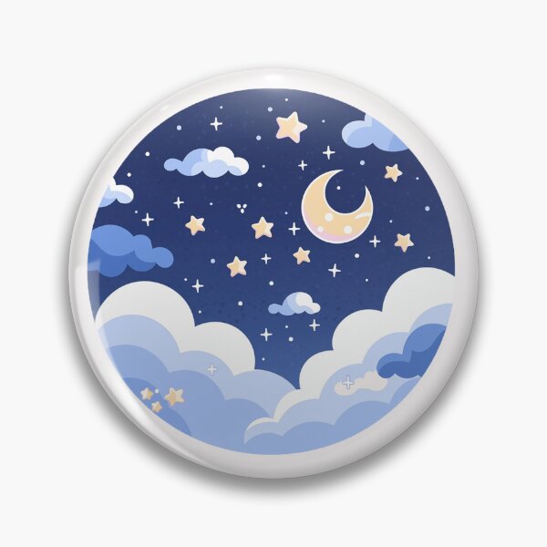 Artikelvorschau, Sterne und Mond entworfen und verkauft von Stickermagician.