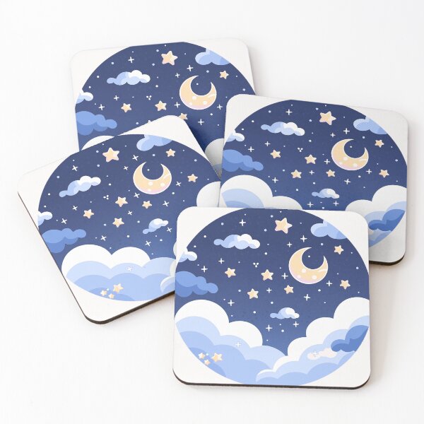 Item preview, Stars and moon designed and sold by Stickermagician.
