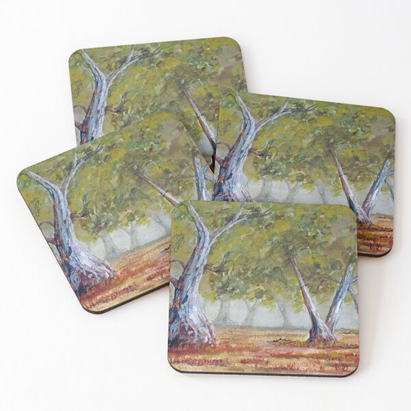 Item preview, Gumtrees in the Mist - Watercolour designed and sold by Paul Gilbert.