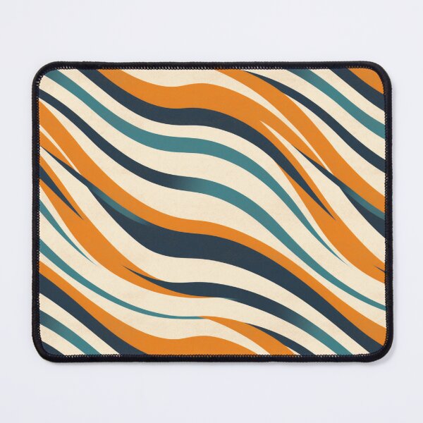 Item preview, Wavy Diagonal Orange Blue Stripes Abstract Pattern designed and sold by Sturdust.