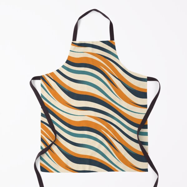 Item preview, Wavy Diagonal Orange Blue Stripes Abstract Pattern designed and sold by Sturdust.