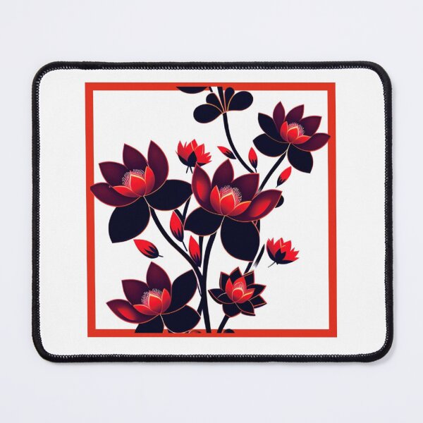 Item preview, Red Lotus Flowers Pattern designed and sold by UllaSformat.