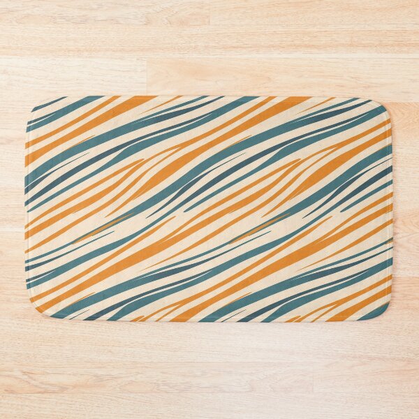 Item preview, Orange Blue Diagonal Stripes Abstract Pattern designed and sold by Sturdust.