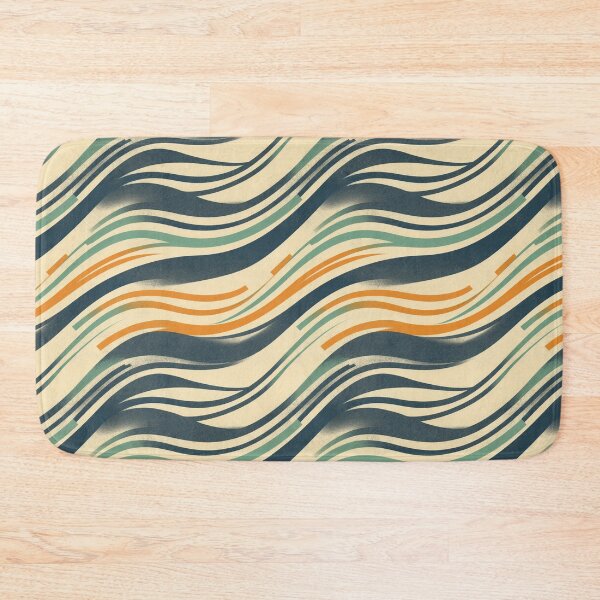 Item preview, Retro Sloping Wavy Stripes Pattern designed and sold by Sturdust.
